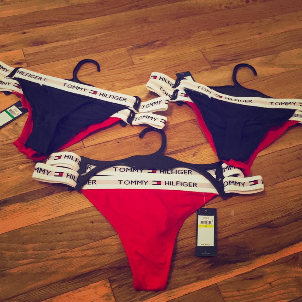 Tommy Hilfiger thongs.